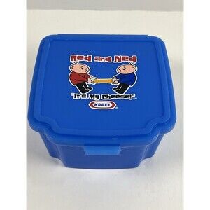 Y2K Kraft Cheese Singles Blue  Container Promo Red & Ned "It’s My Cheese!"